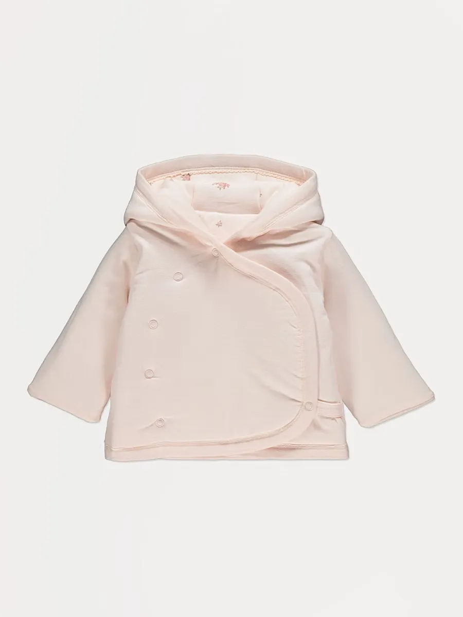 Pink Floral Hooded Pram Reversible Jacket