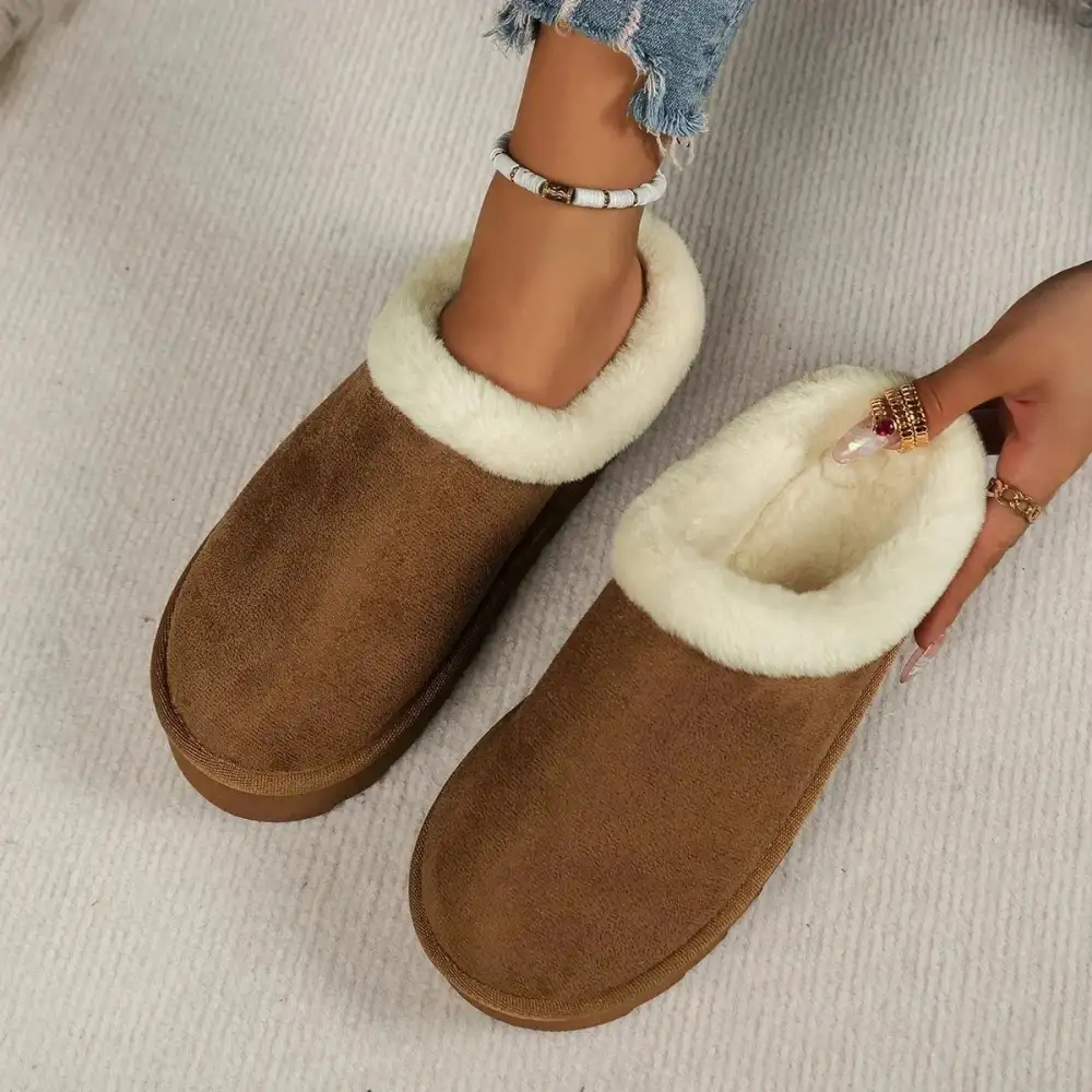 Warm Touch Platform Casual Slippers