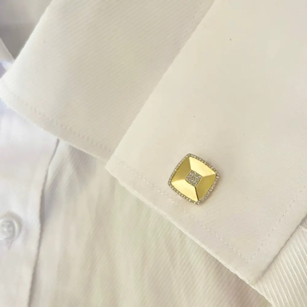 Contemporary Classic Diamond Cufflinks