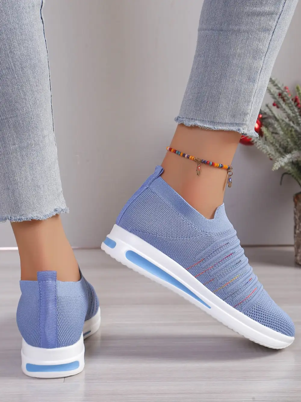 Wedge Mesh Sneakers
