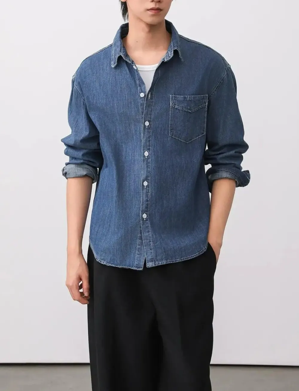 Vintage Washed Denim Shirt