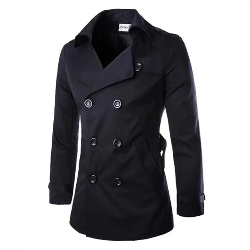 Slim Fit Mid-Length Trench Coat