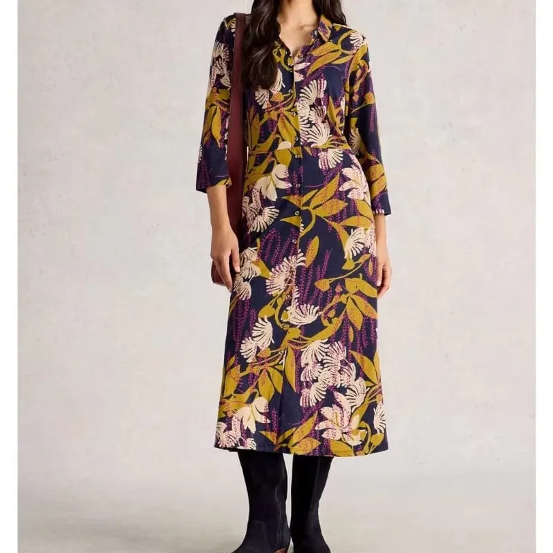 Shirt-Dress Jersey Women's Midi Dress