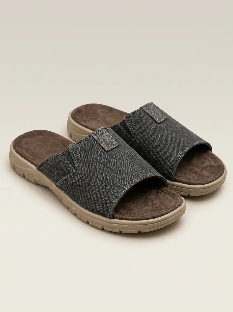 Men's Casual Shoes in Canvas with Canvas Detail and Outdoor Inspired