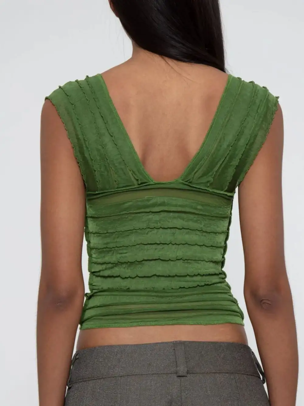 Ruched Solid Tank