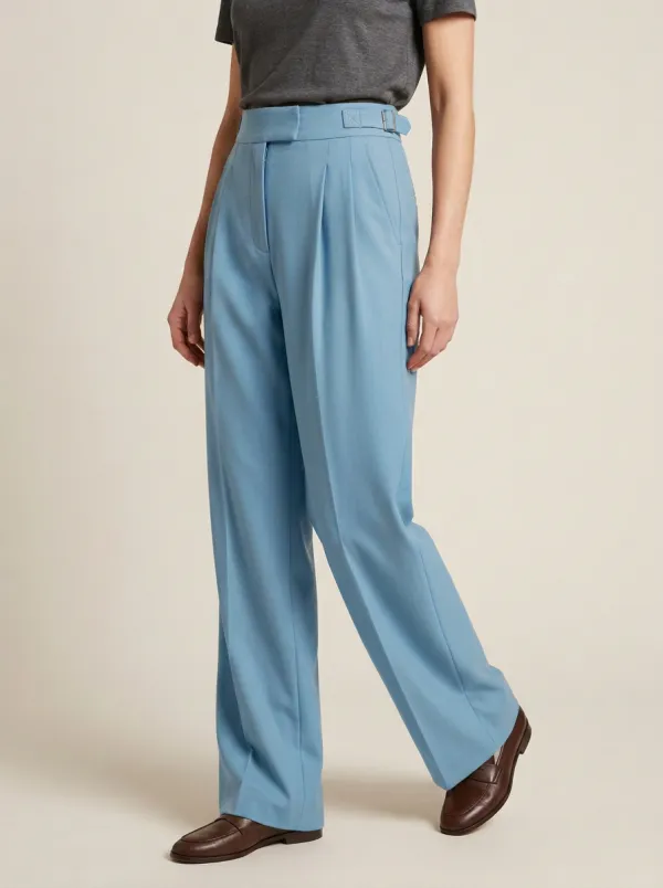 Office High Rise Wide Leg Trousers