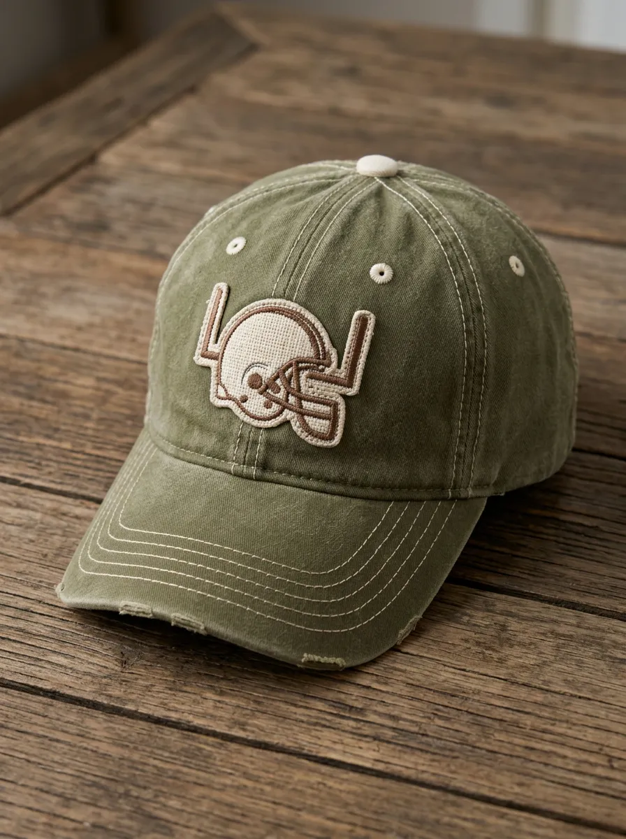 Unisex Retro American Football Fan Helmet Embroidered Baseball Cap