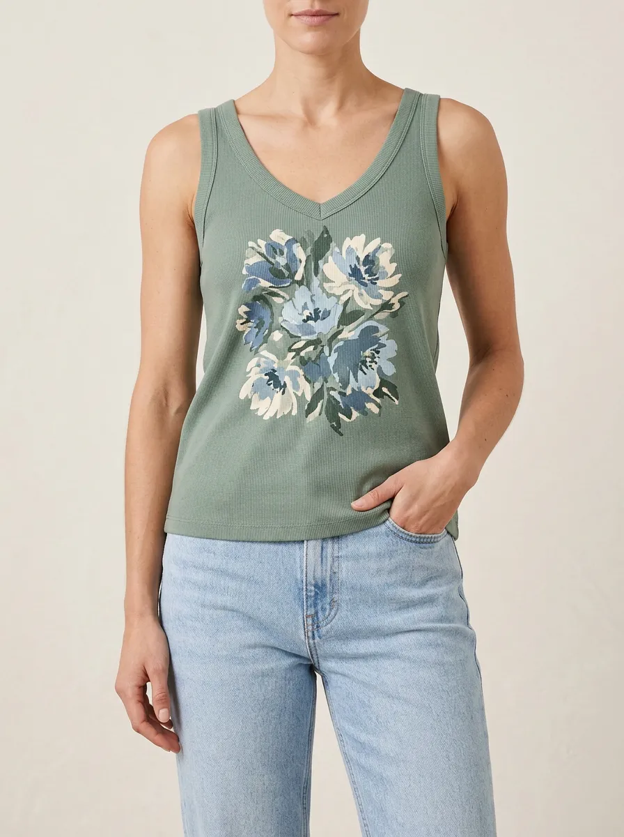 Casual Relaxed Sleeveless Top