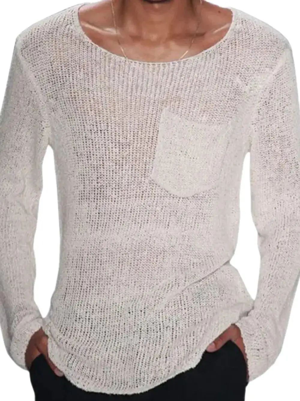 Pocket Detail Crew Neck Tee