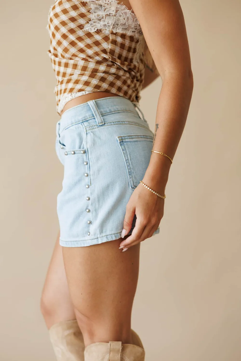 Relaxed Cotton Denim Shorts