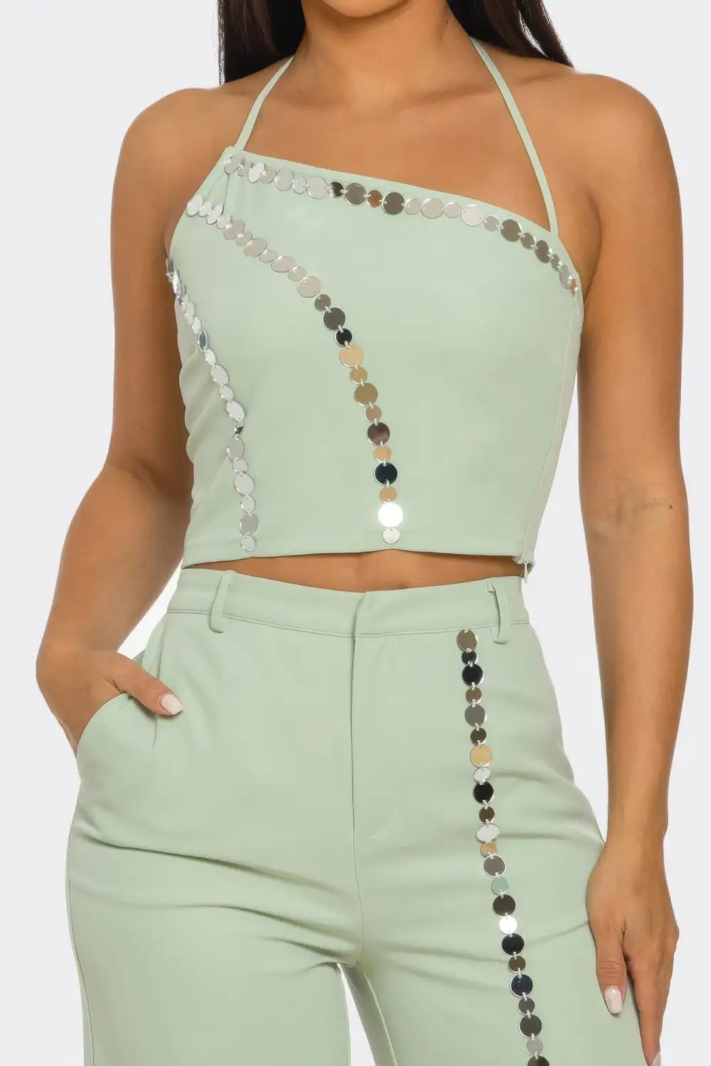 Textured Coordinated Pants Set