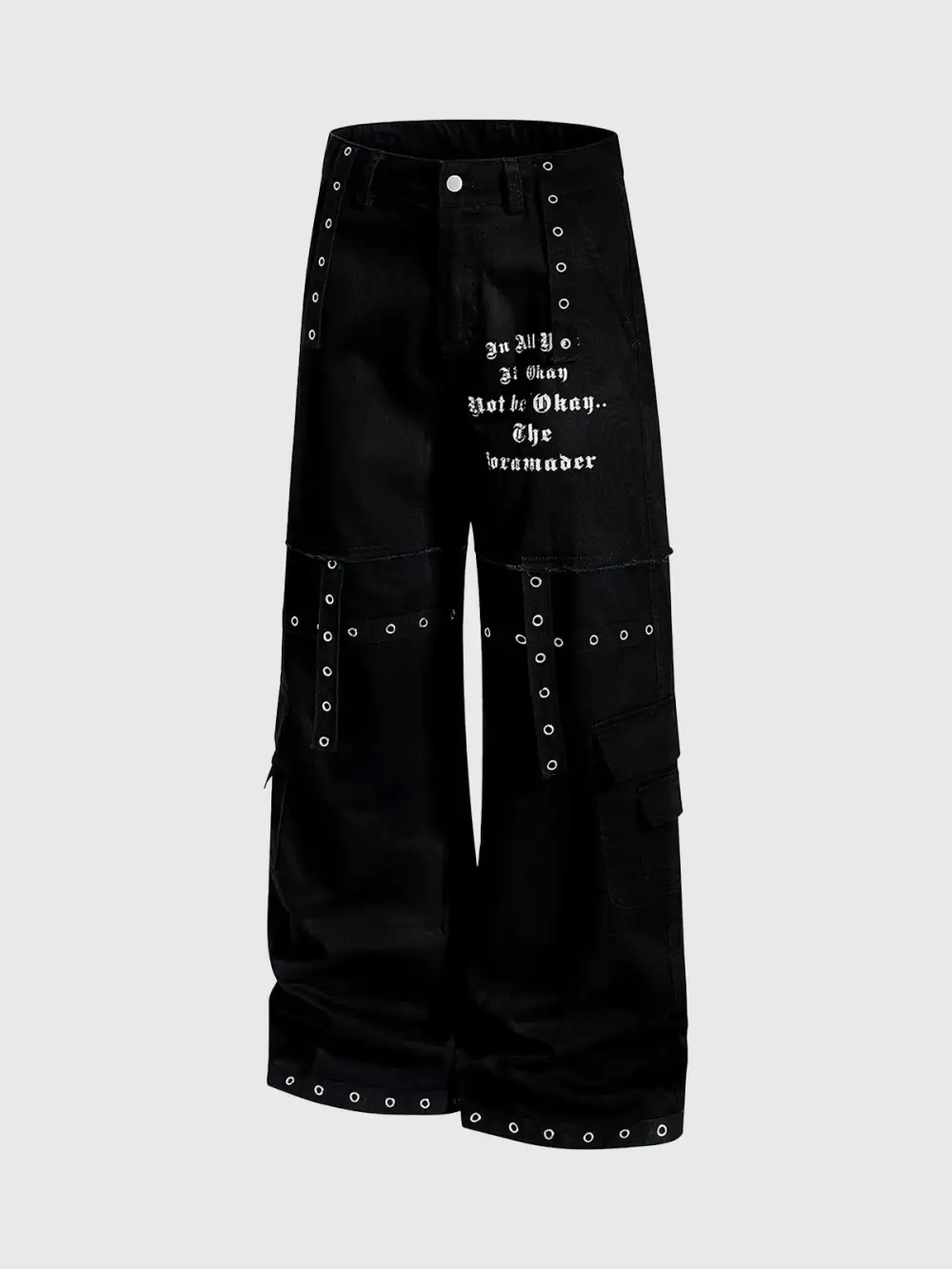 Straight-Leg Relaxed Graphic Pants
