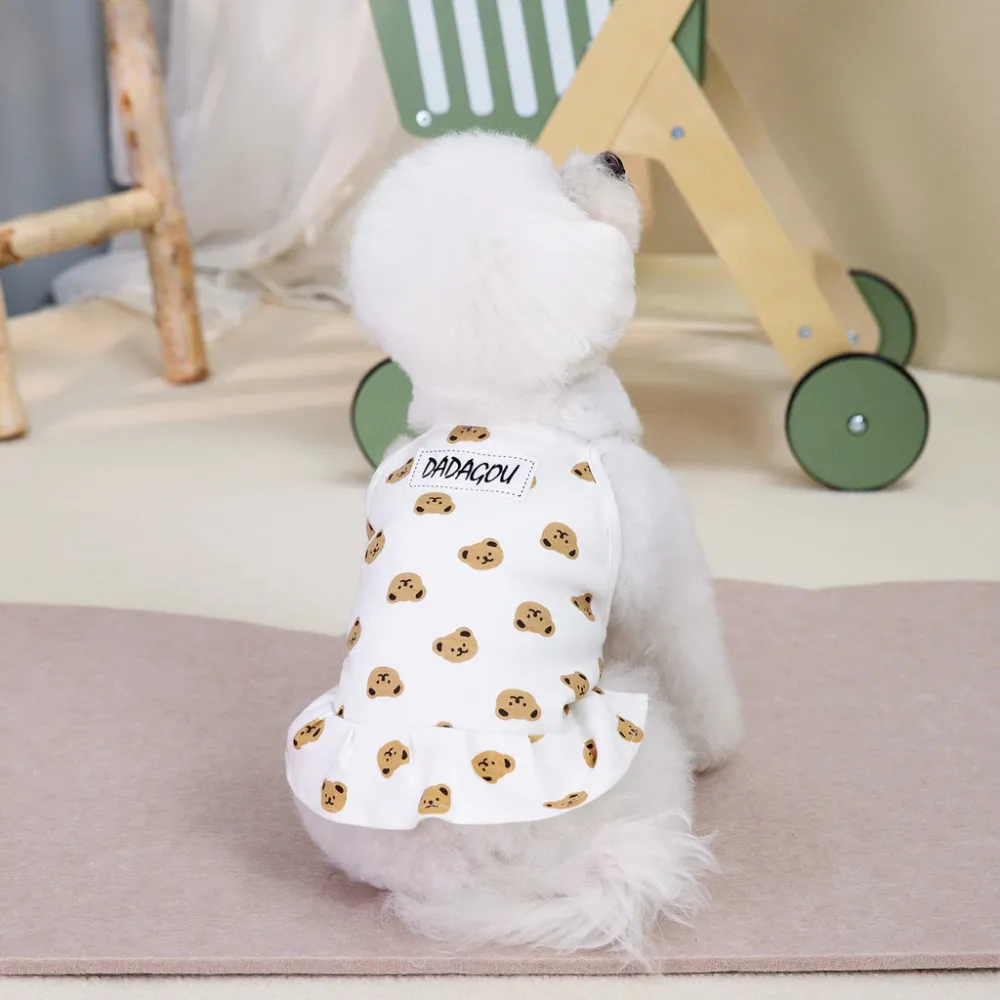 Dog Clothes Summer Thin Embroidered Avocado Strap Cat vest Pet Clothes