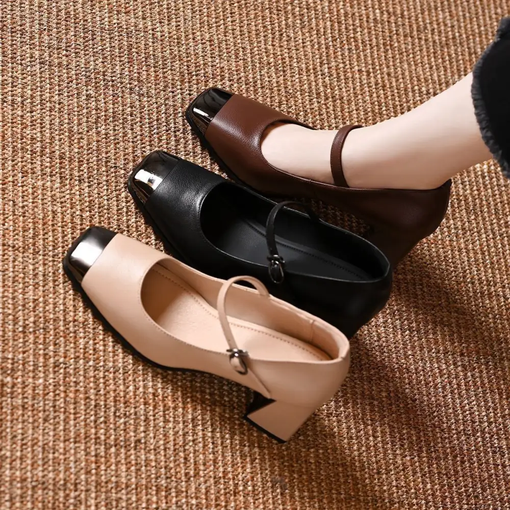 Gentle Fit Strap Low Heel Shoes