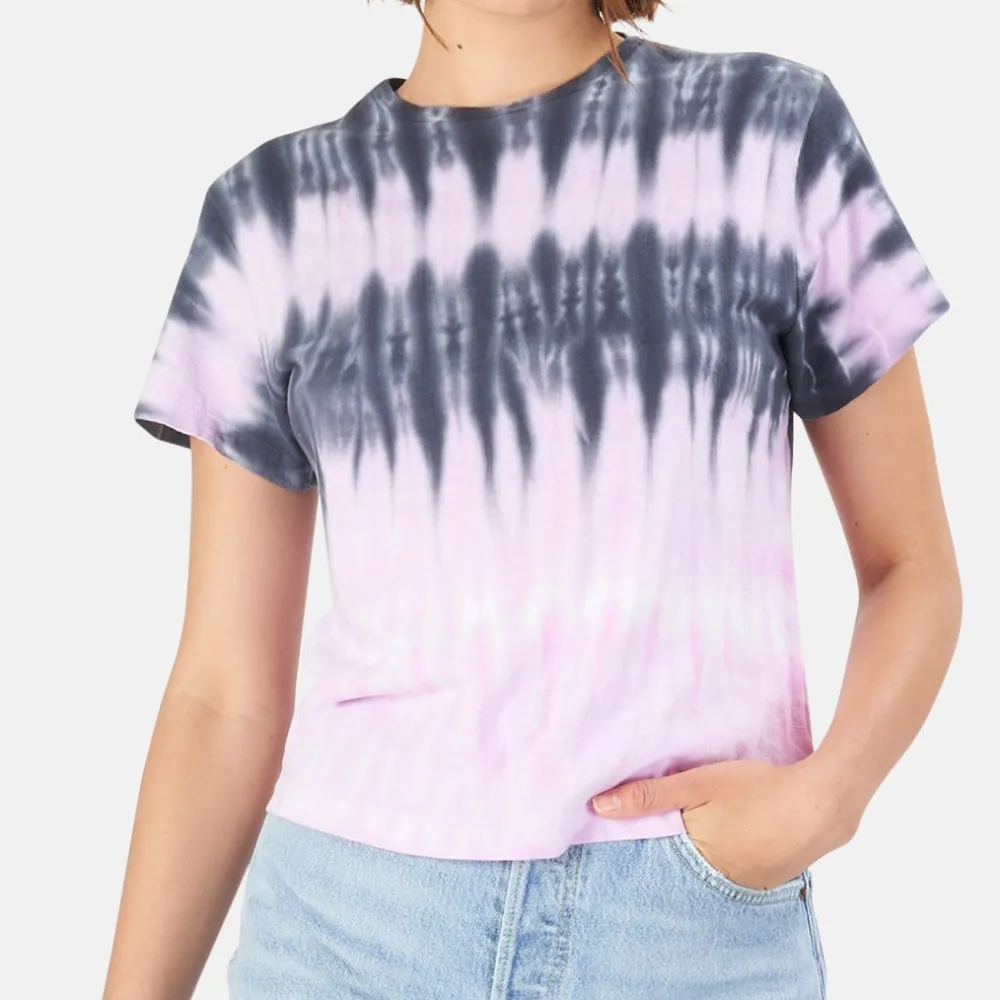 Striped Cotton Tie-Dye T-Shirt