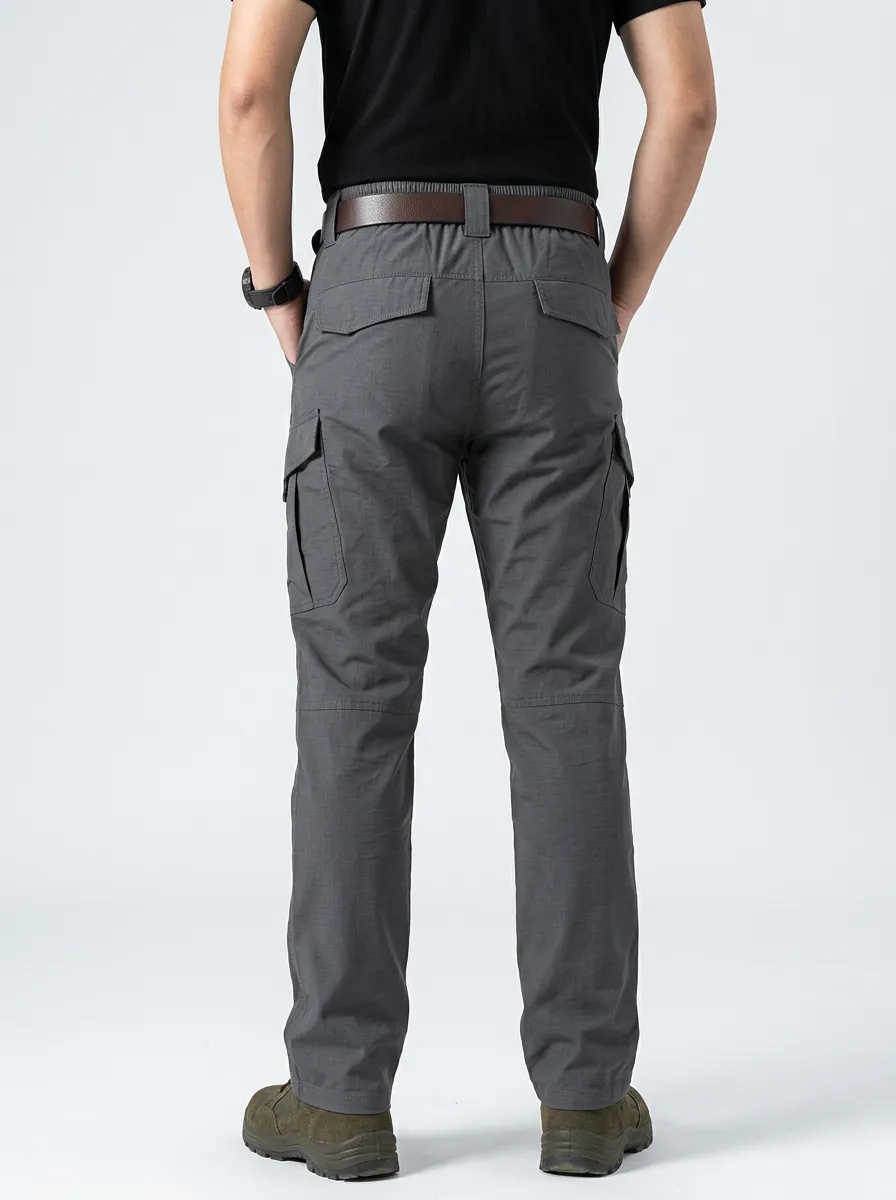 Men's Charcoal Grey Utility Cargo Pants
