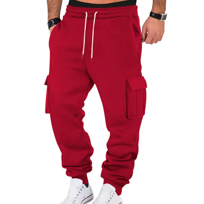Men's Casual Cargo Waistband Pockets Cargo Pants Utility Fit
