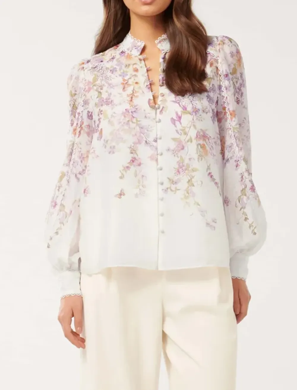 Trim Detail Blouse