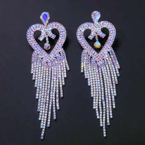 Heart Tassel Earrings