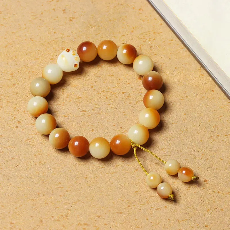 Natural Bodhi Seed Lovely Paw Claw Bracelet