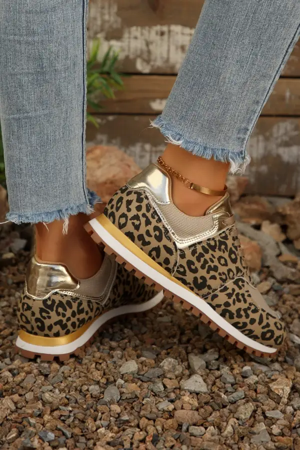 Contour Active Lace Leopard Print Sneakers