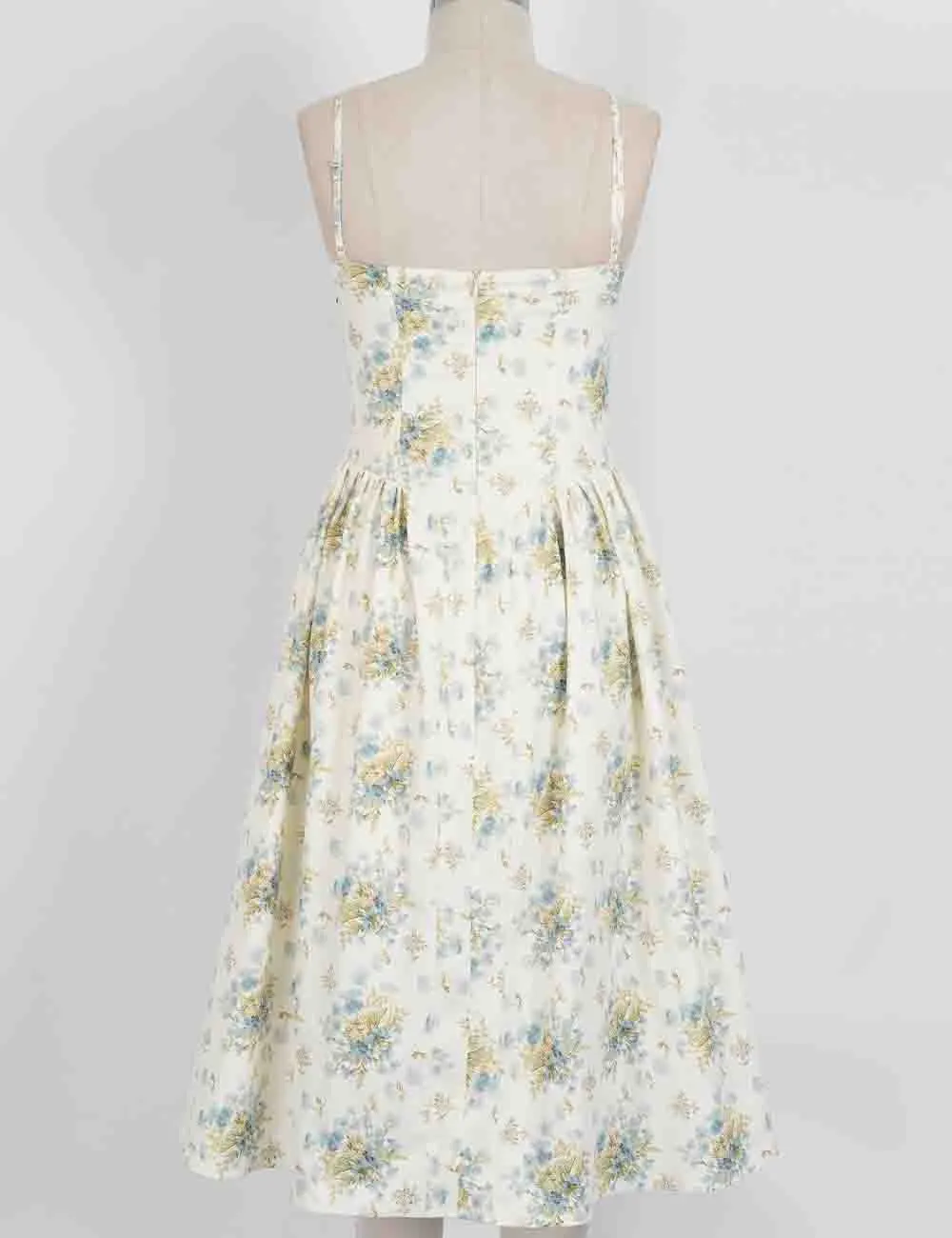 Corset Spaghetti Strap Midi Dress
