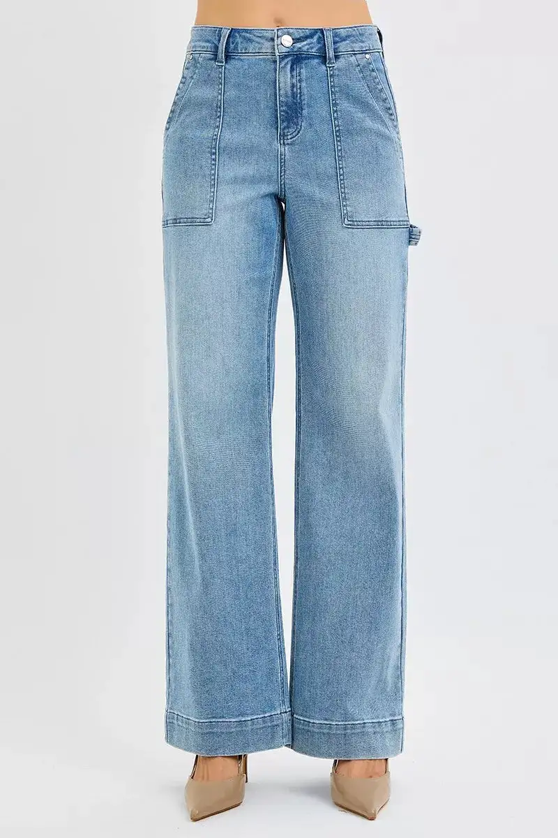 Modern High Rise Straight Leg Jeans