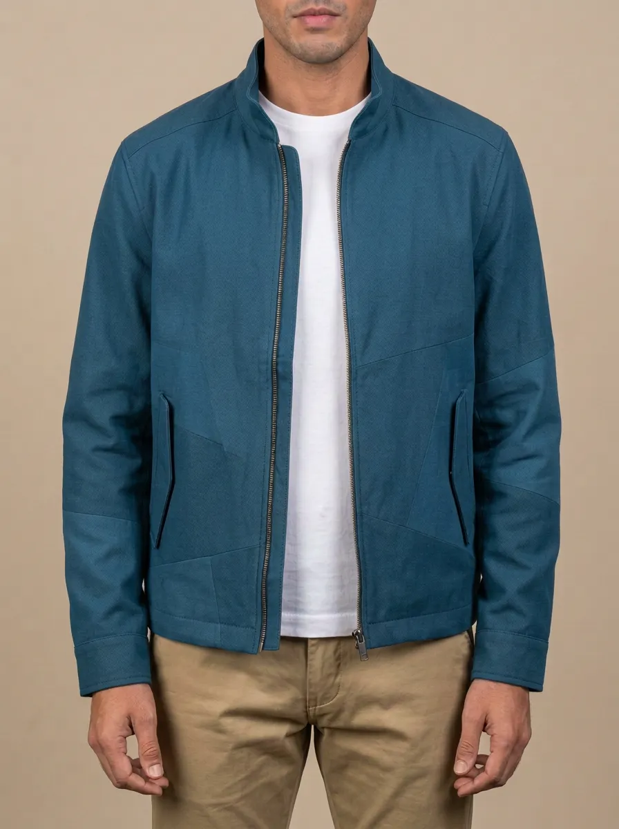 Solid Color Zip Jacket