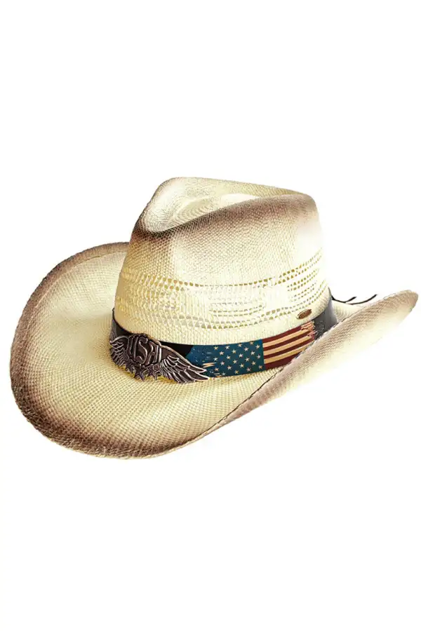 Flag Band Cowboy Hat