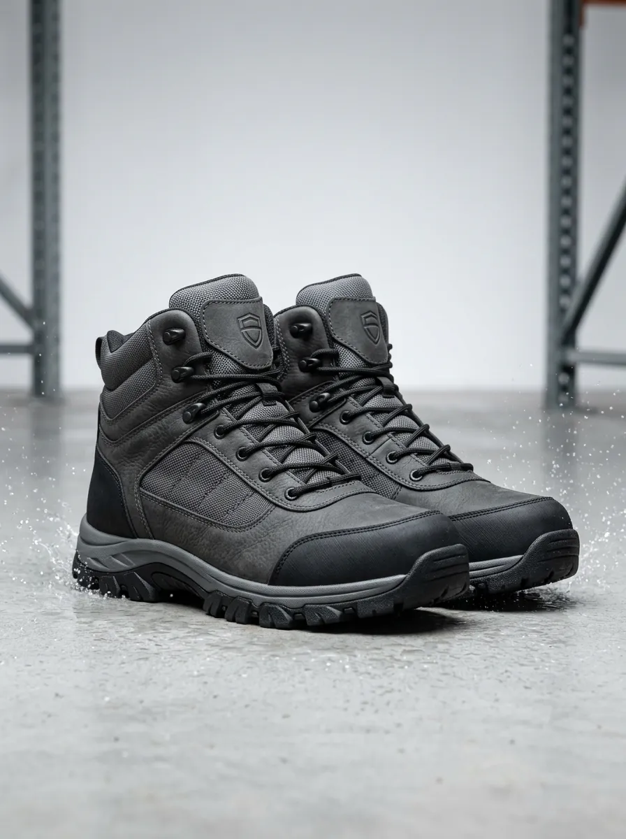 Heavy-Duty-Look Tactical Workwear Men's Waterproof Work Boots