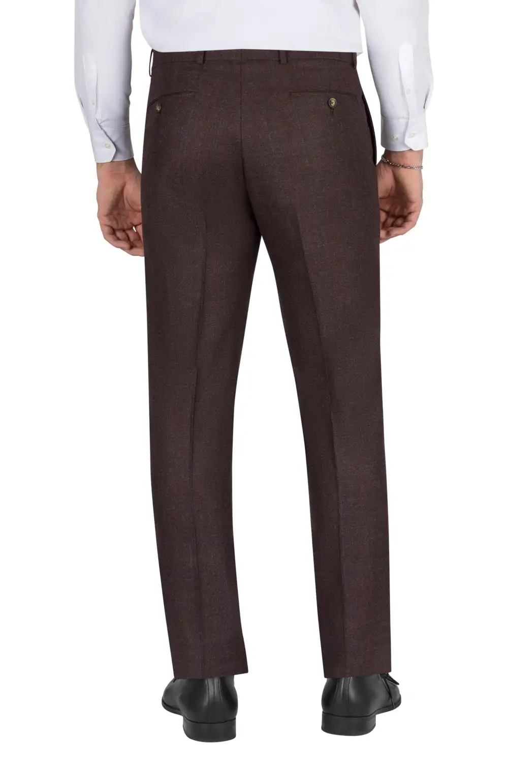 Flat Front Regular Rise Trousers