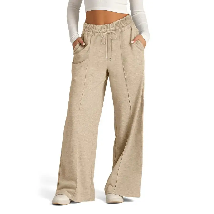 Full Size Drawstring Relaxed Fit Wide Leg Pants Plus Size