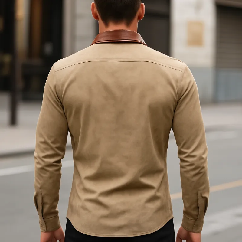 Clean Cut Suede Shirt