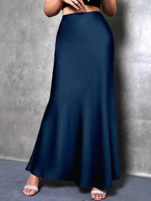 Minimal Satin Maxi Skirt