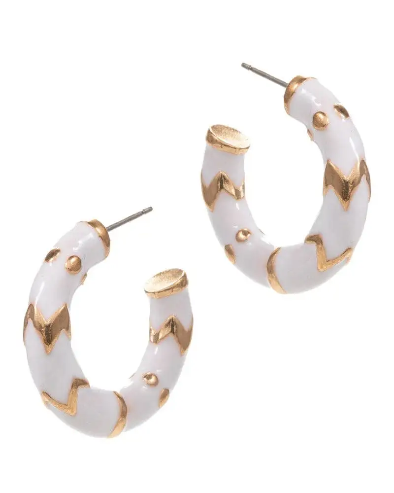 Twisted Enamel Hoop Earrings