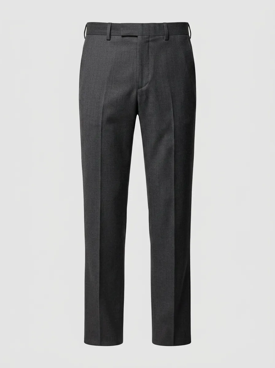 Men's Formal Business Charcoal Grey Tailored Dress Trousers
