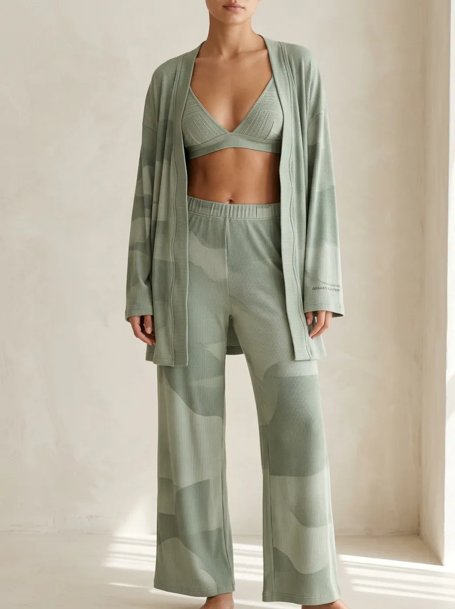 Camouflage Cardigan Lounge Set