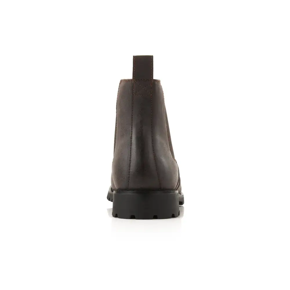 Modern Faux-Leather Slip-On Elastic-Side Chelsea Boots