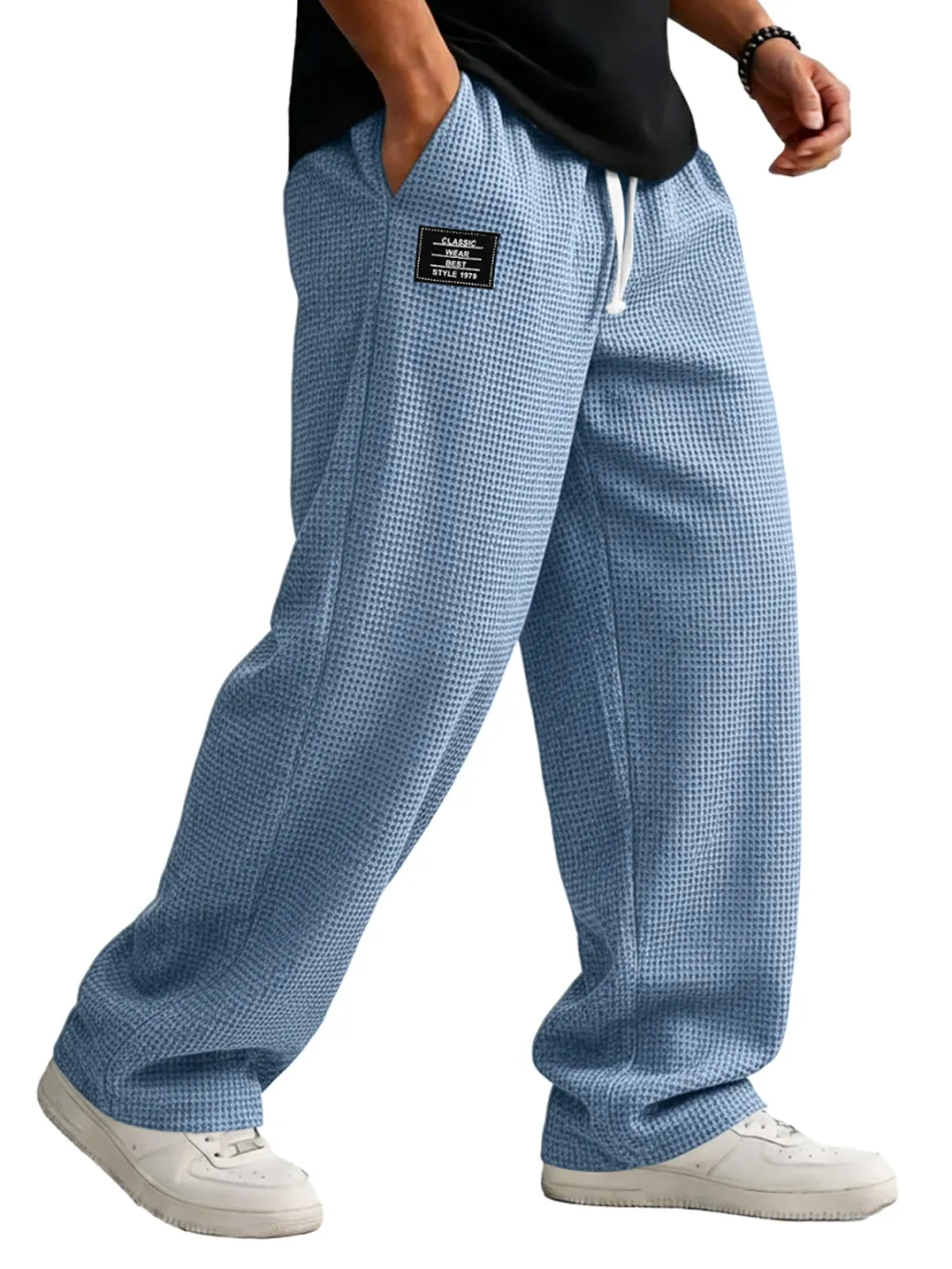 Textured Knit Pull On Trousers