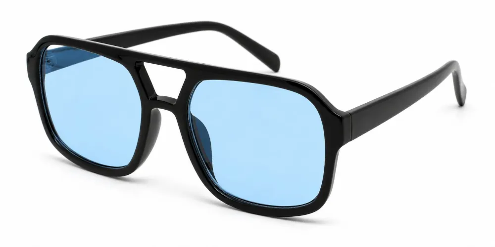 Square Aviator Plastic Sunglasses