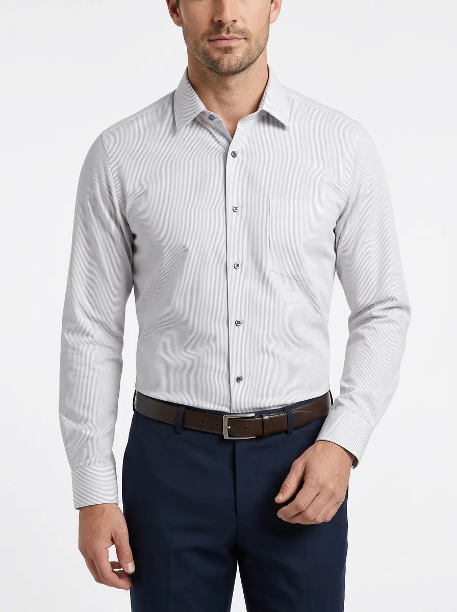 Men's Pinstripe Dress Shirt