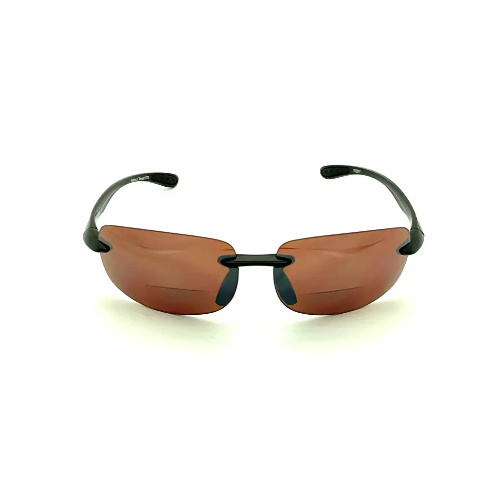 Rimless Bifocal Amber-Lens Reading Glasses