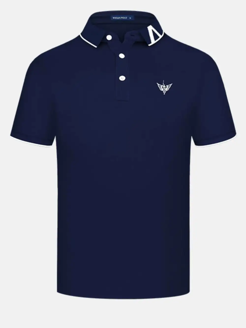 Clean Contrast Detail Short Sleeve Collared Polo Shirt