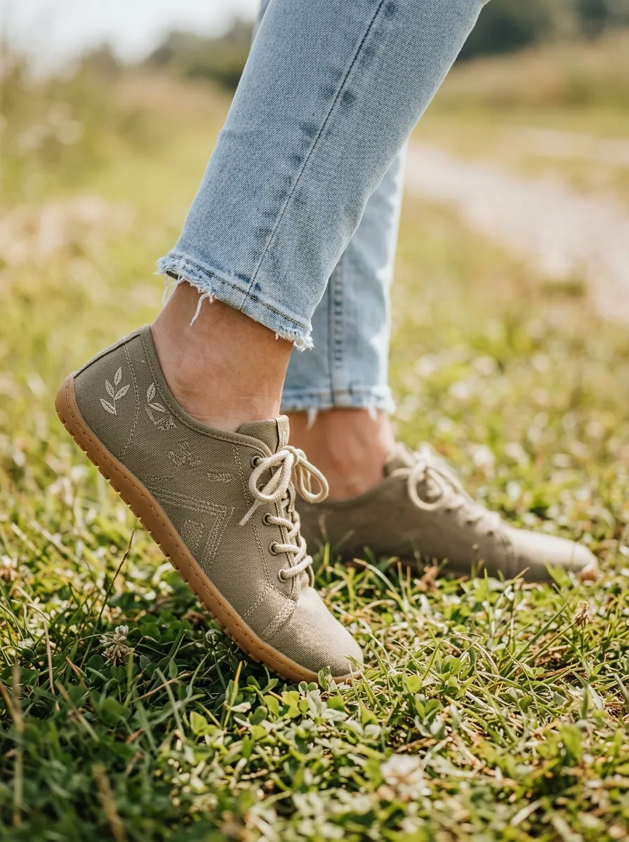 Trail-Inspired Leaf Graphic Comfort Edit Unisex Barefoot Shoes