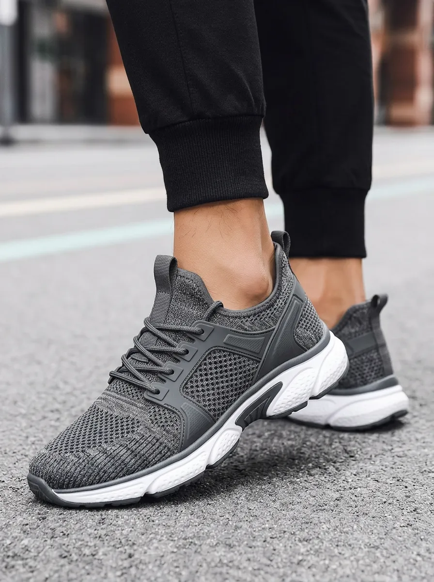 Men's Breathable Mesh Running Mesh Athletic Sneakers