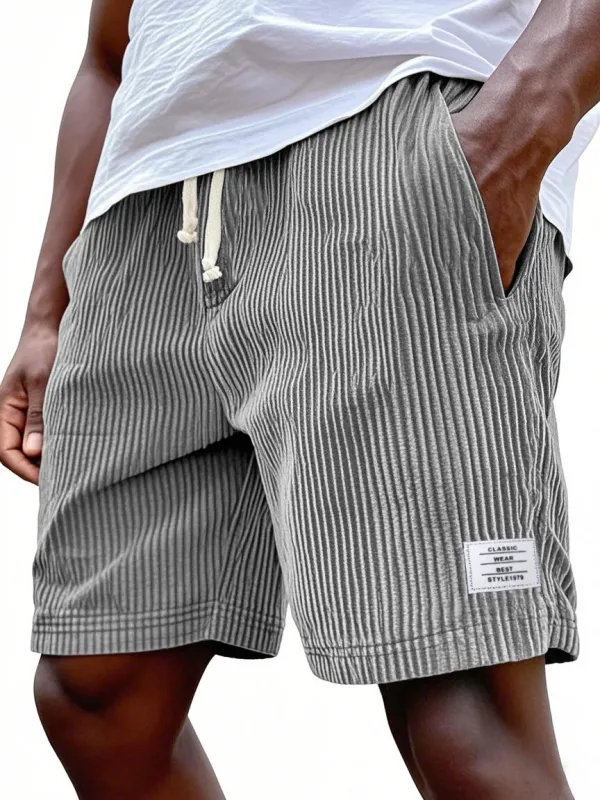 Corduroy Seamed Detail Shorts