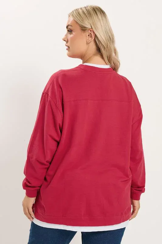 Red 2-In-1 Sweatshirt