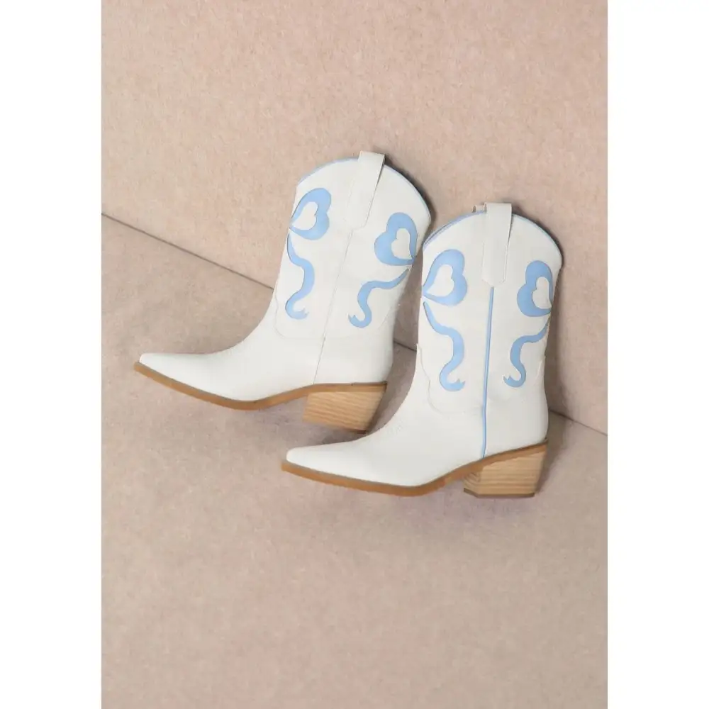 Miriam Bow Ribbon Design Coquette Booties