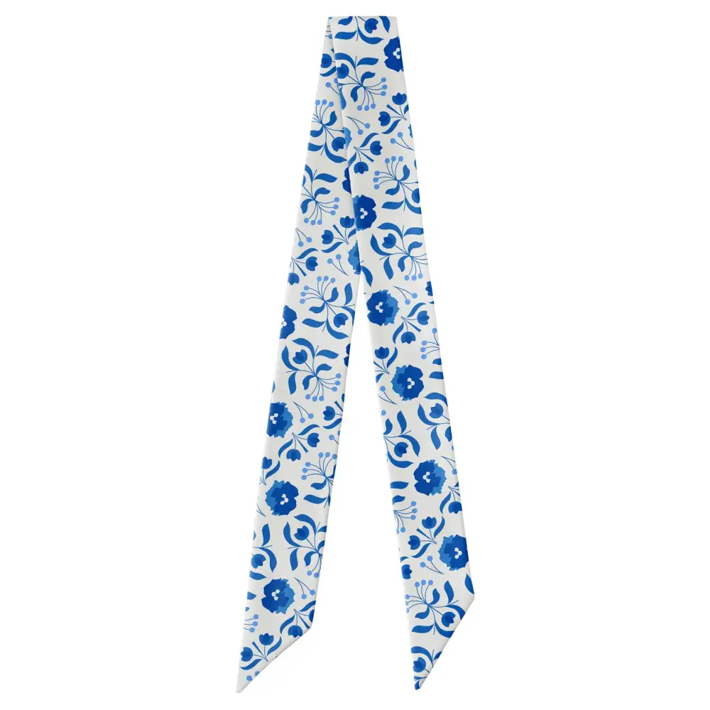 Poppy Floral Pattern Hair Scarf