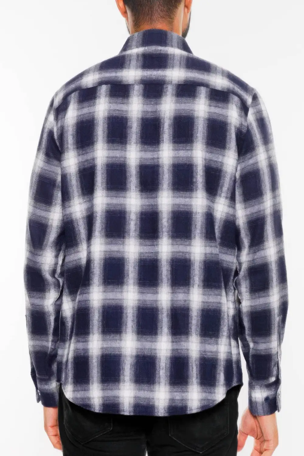 Full Plaid Checkered Flannel Long Sleeve Shirt